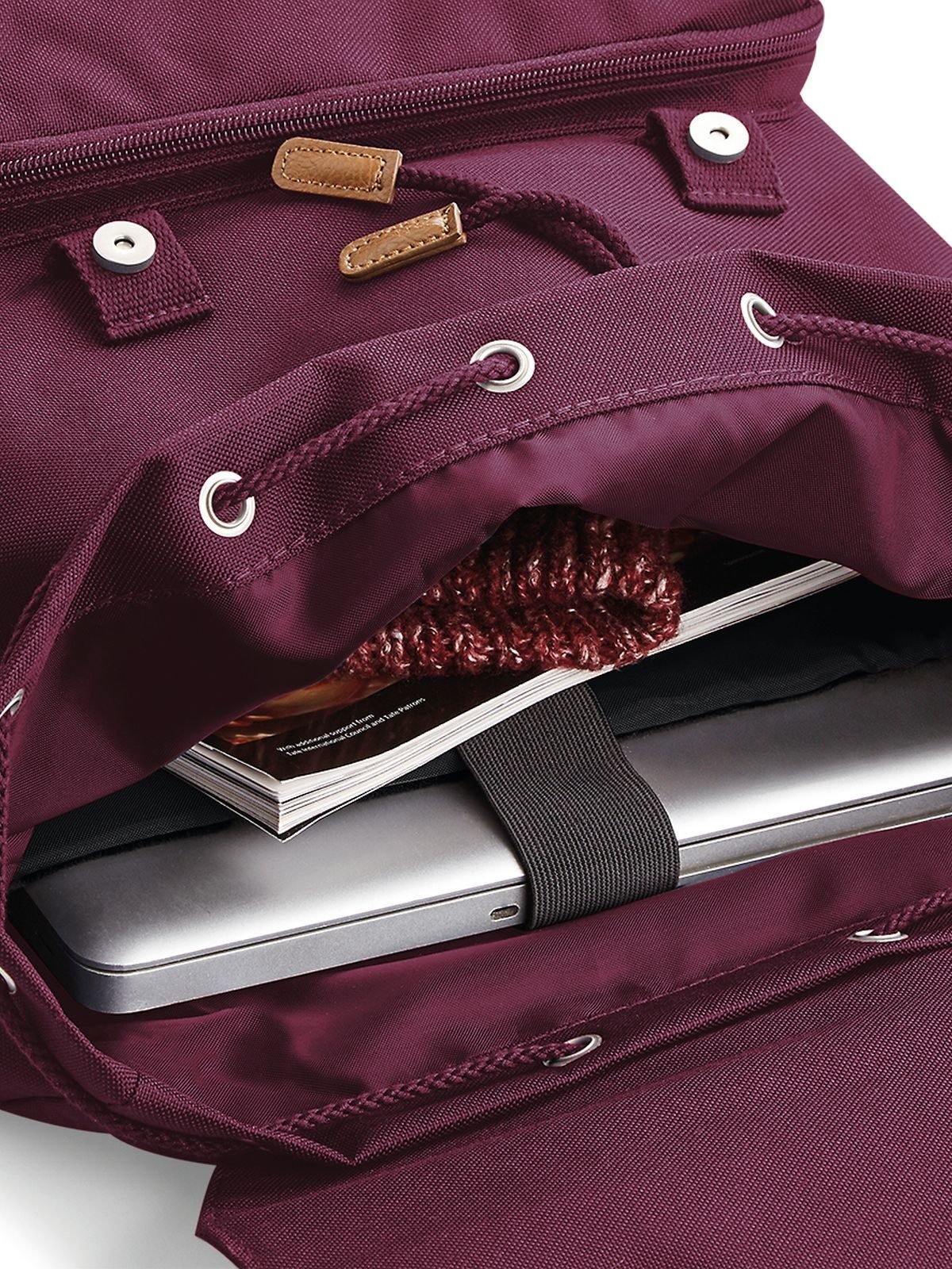 SODA - Zaino Vintage Laptop Backpack - Burgundy