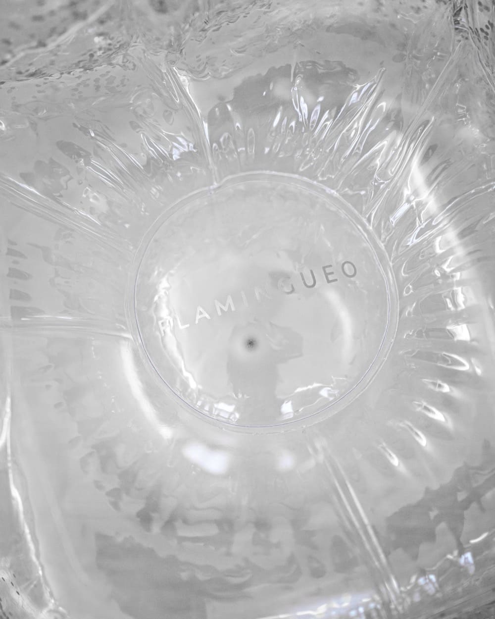 FLAMOGUEO - Puff gonfiabile con glitter argento - BRILLI SILVER