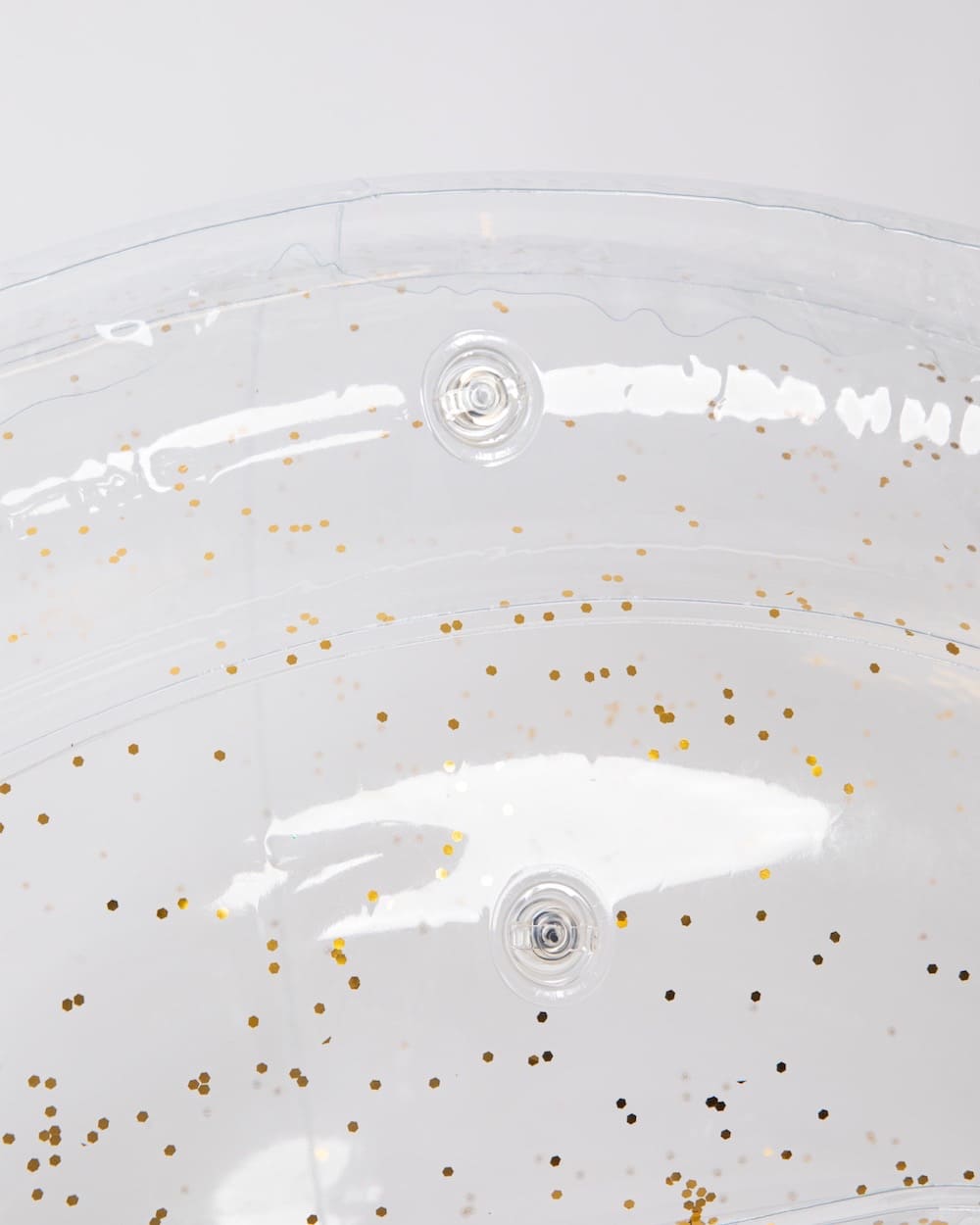 FLAMOGUEO - Inflatable puff with gold glitter - BRILLI DORADO