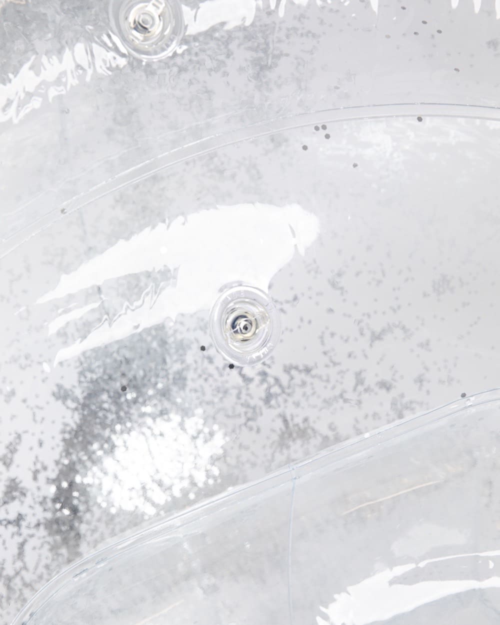 FLAMOGUEO - Puff gonfiabile con glitter argento - BRILLI SILVER