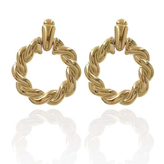 SODABIJOUX - Steel earrings - round torchon