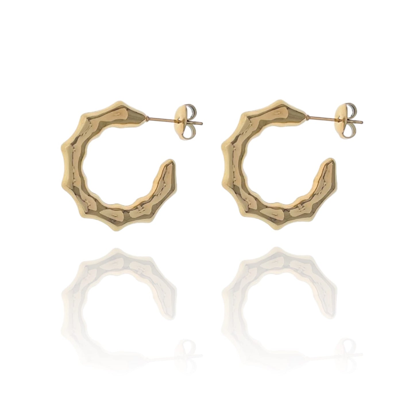 SODABIJOUX - Orecchini Acciaio Bamboo - Oro