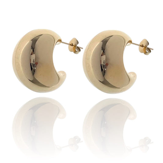 SODABIJOUX - Steel sphere earrings - gold