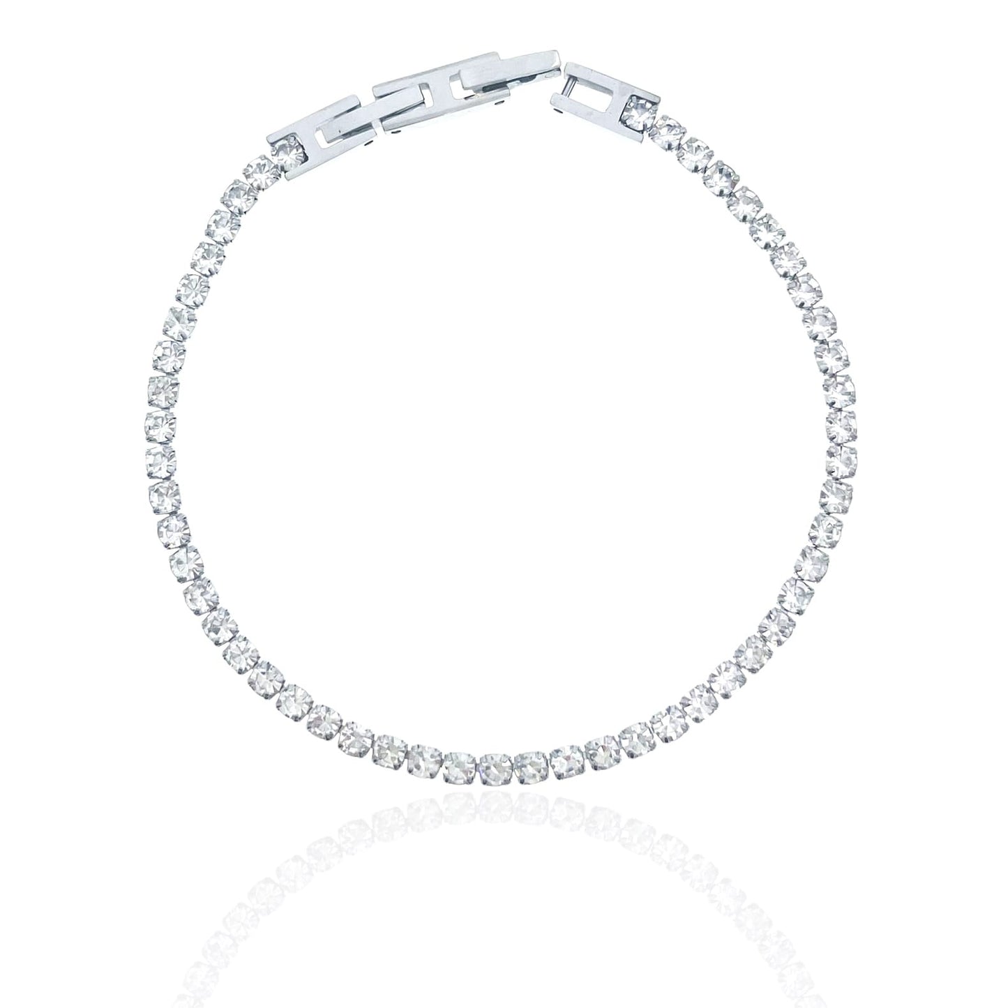 SODABIJOUX - Bracciale tennis in acciaio - colore Argento