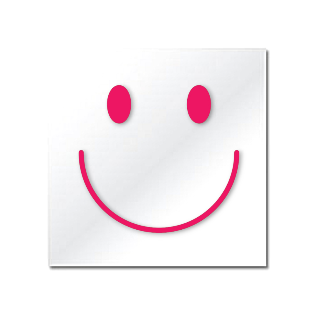 SODA HOME - Specchio quadrato smile fucsia
