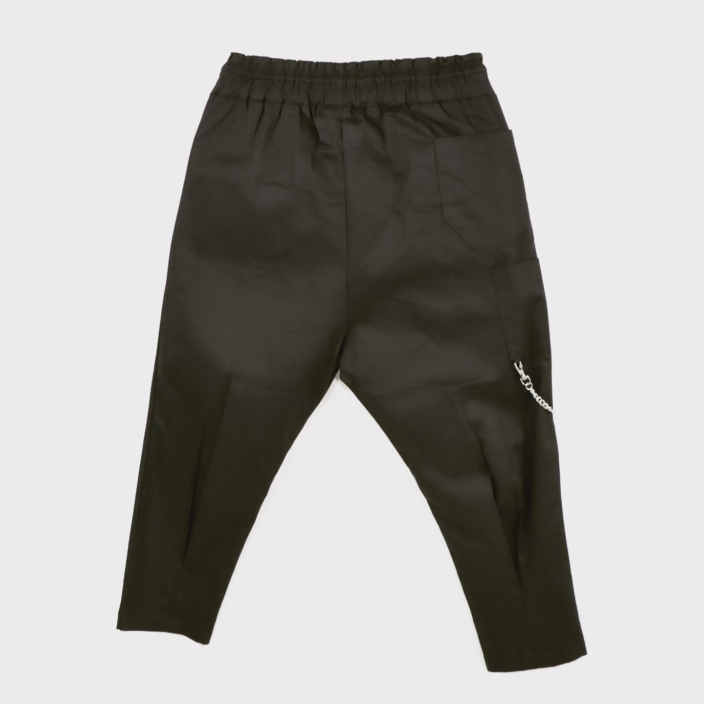LIBERTY - pantalone pinces e catena - nero