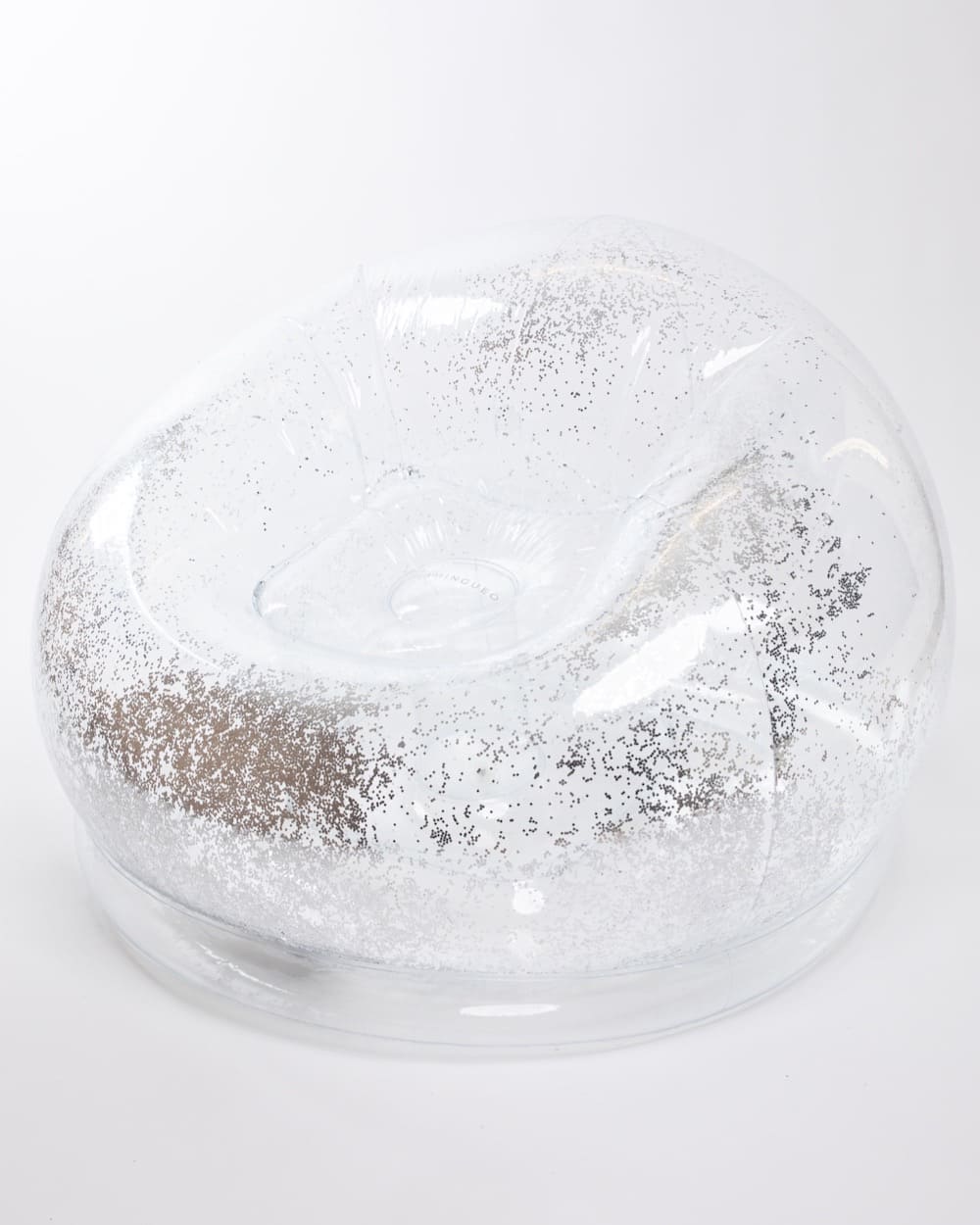 FLAMOGUEO - Puff gonfiabile con glitter argento - BRILLI SILVER
