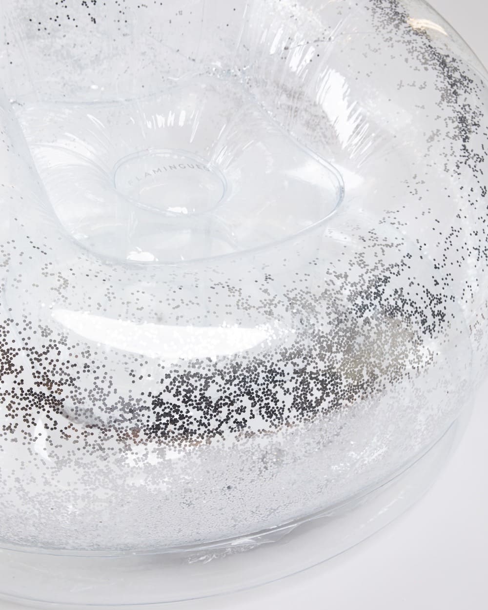 FLAMOGUEO - Puff gonfiabile con glitter argento - BRILLI SILVER