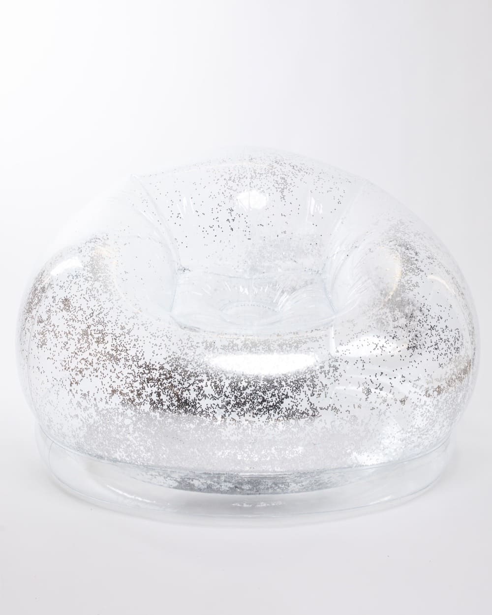FLAMOGUEO - Puff gonfiabile con glitter argento - BRILLI SILVER