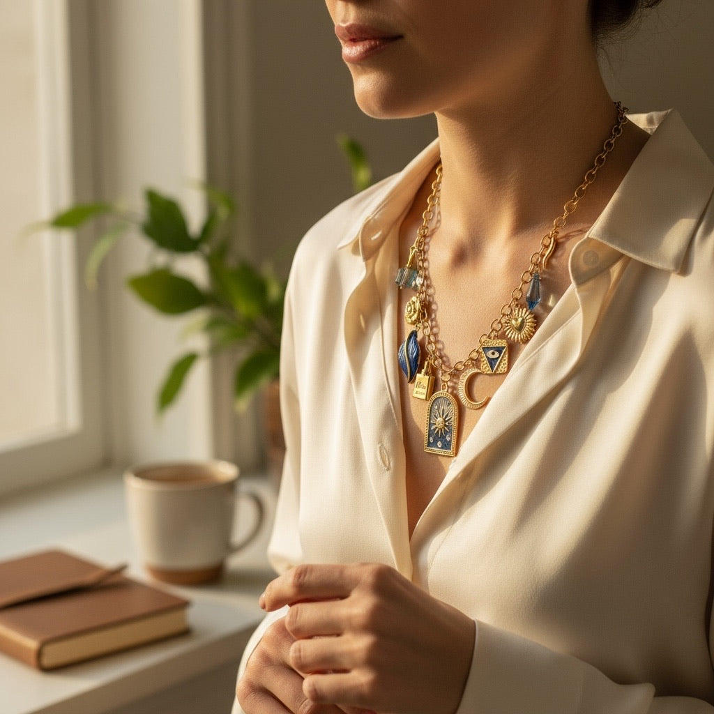 SODABIJOUX - Collana base oro con ciondoli