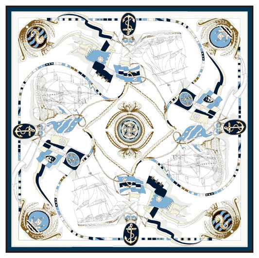 SODA - Marine pattern scarf