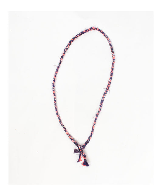 Soda - Collana Nazaré - Bandana intrecciata bicolore rosso nero e blu
