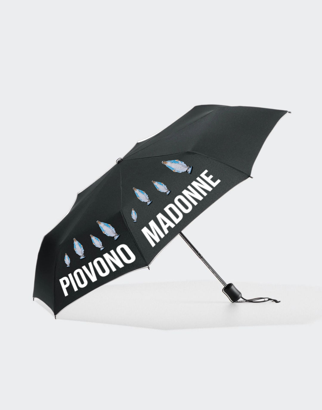 SODA STUDIO - ombrello mini "piovono madonne" nero