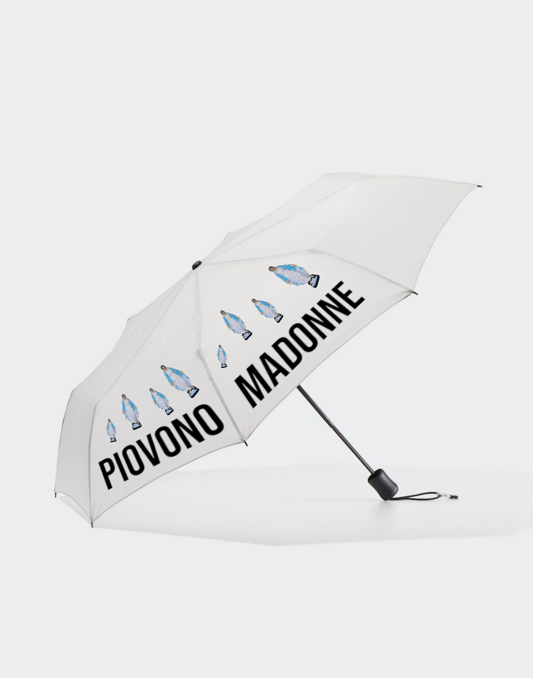 SODA STUDIO - ombrello mini "piovono madonne" bianco