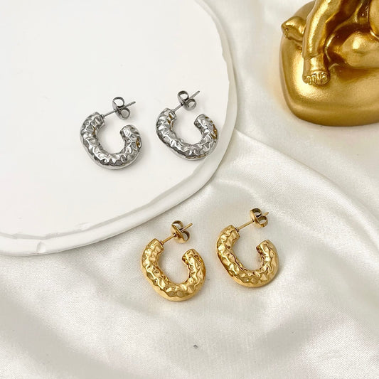 SODABIJOUX - Orecchini Acciaio  - martellati