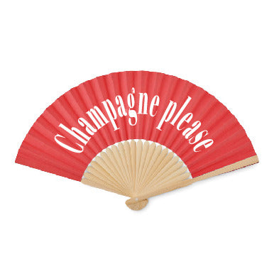 Ventaglio "champagne please" rosso