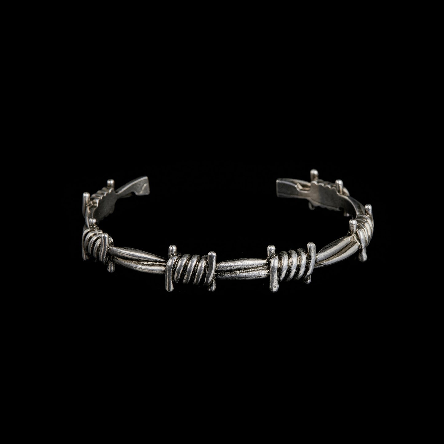 SODA - BARBED WIRE SLAVE BRACELET aged silver