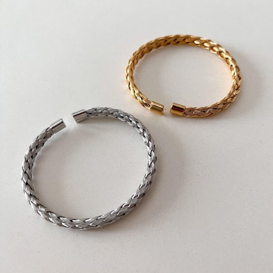 Sodabijoux - Braided mesh rigid bracelet