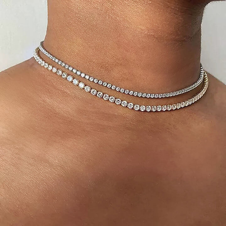Sodabijoux - collana tennis zirconcini