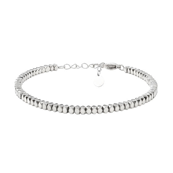 Sodabijoux - Bracciale perline sfaccettate - acciaio