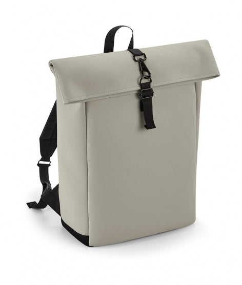 SODA STUDIO - Matt PU roll-top backpack - GRAY