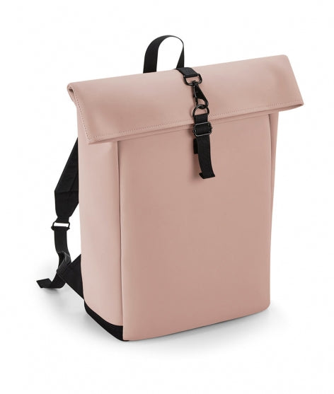 SODA STUDIO - Zaino roll-top in PU opaco - ROSA