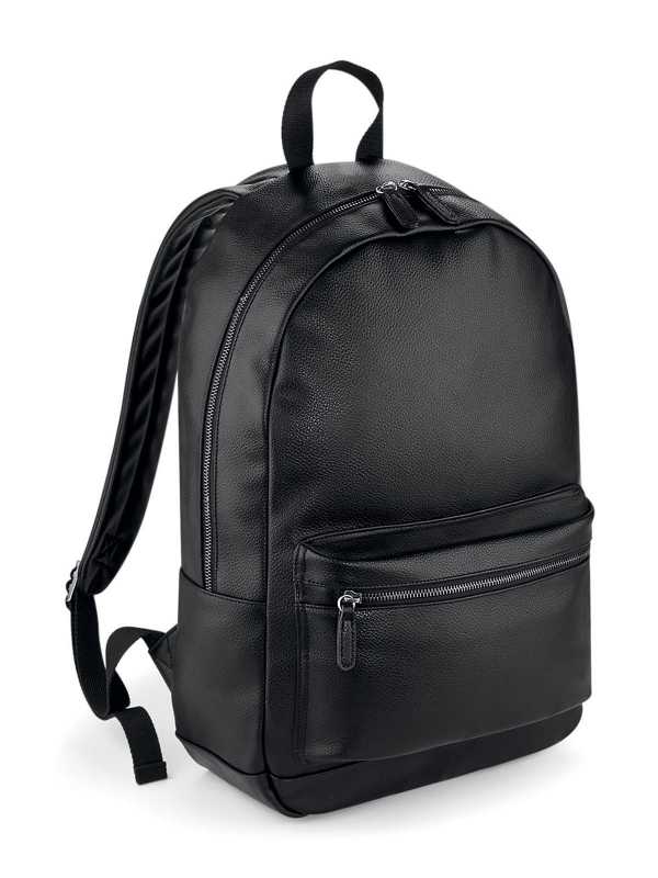 SODA - Faux leather computer backpack - black