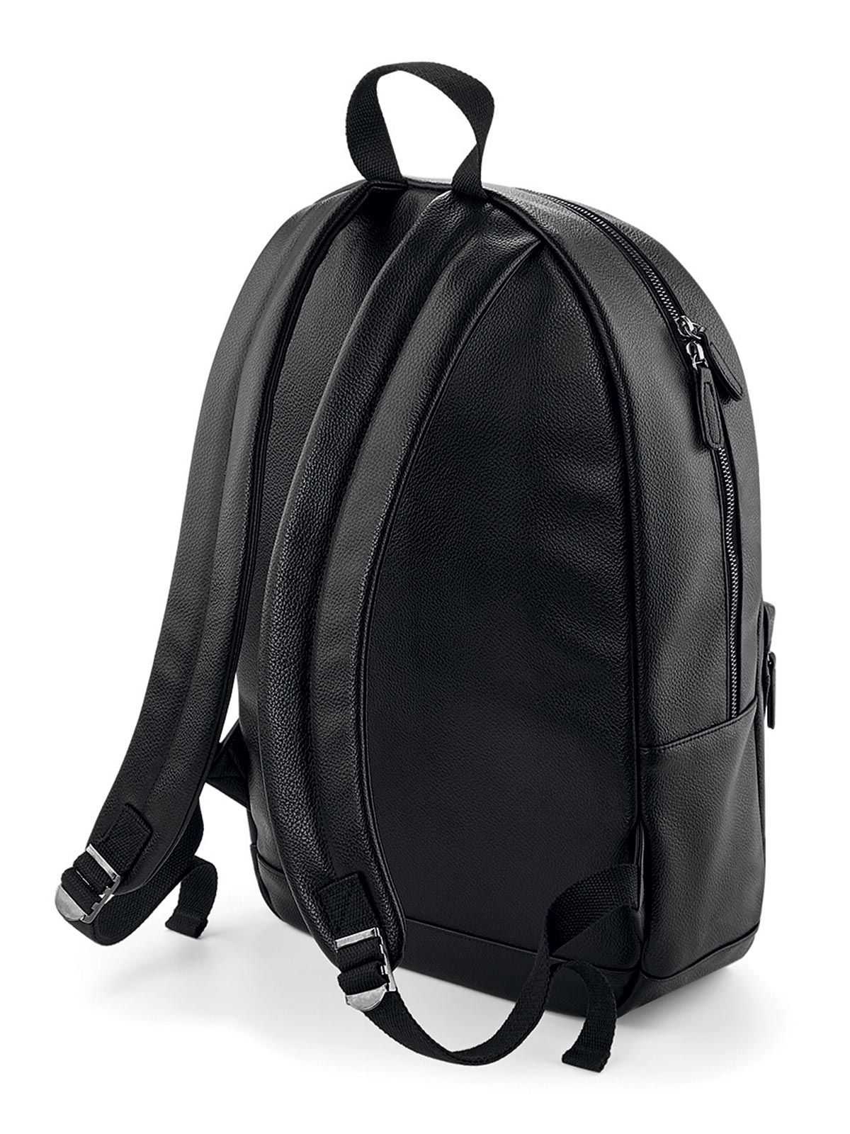 SODA - Faux leather computer backpack - black