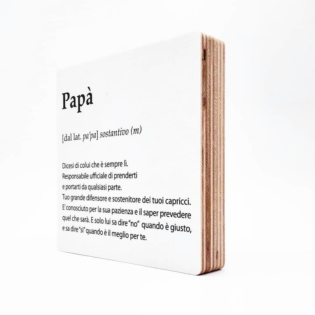 SODAFesta del Papà Blocco Definizione in legno naturale Pa|Pà