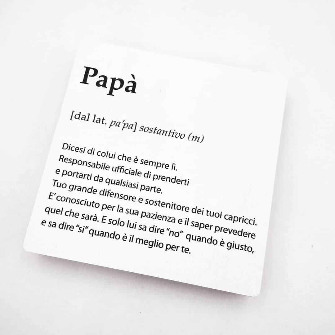 SODAFesta del Papà Blocco Definizione in legno naturale Pa|Pà