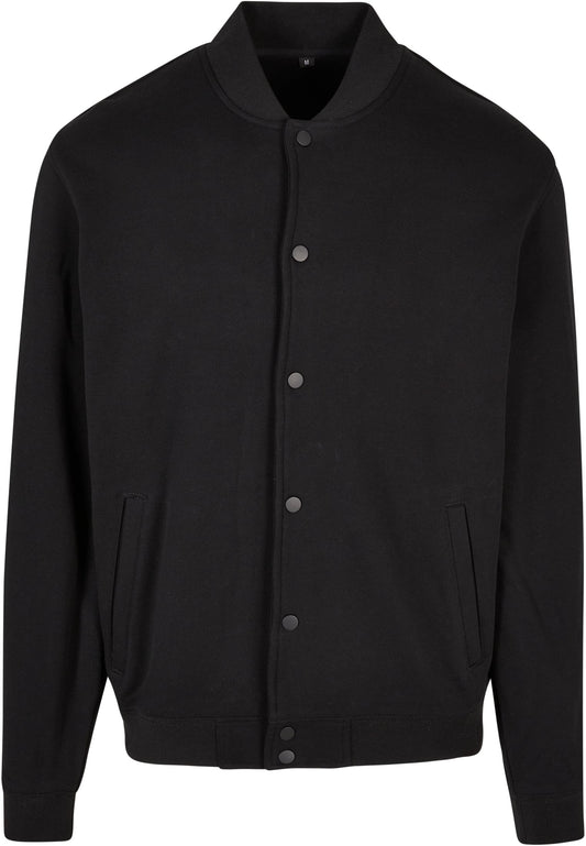 Liberty by SODA - brushed fleece varsity jacket - Black