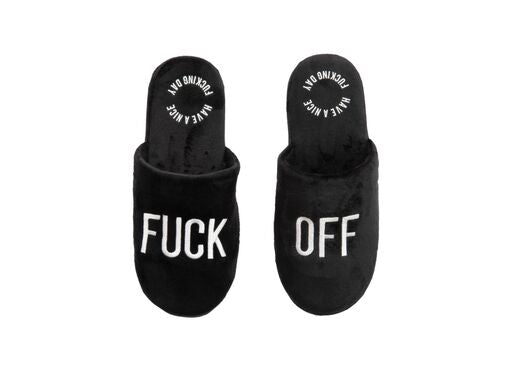 SODA - pantofola "Fuck Off" Nero