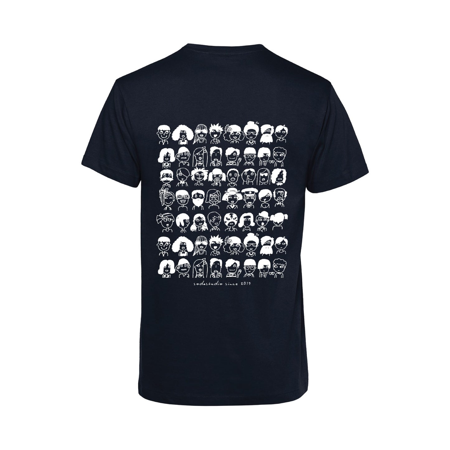 Soda Studio - T-Shirt People Bianco - Blu