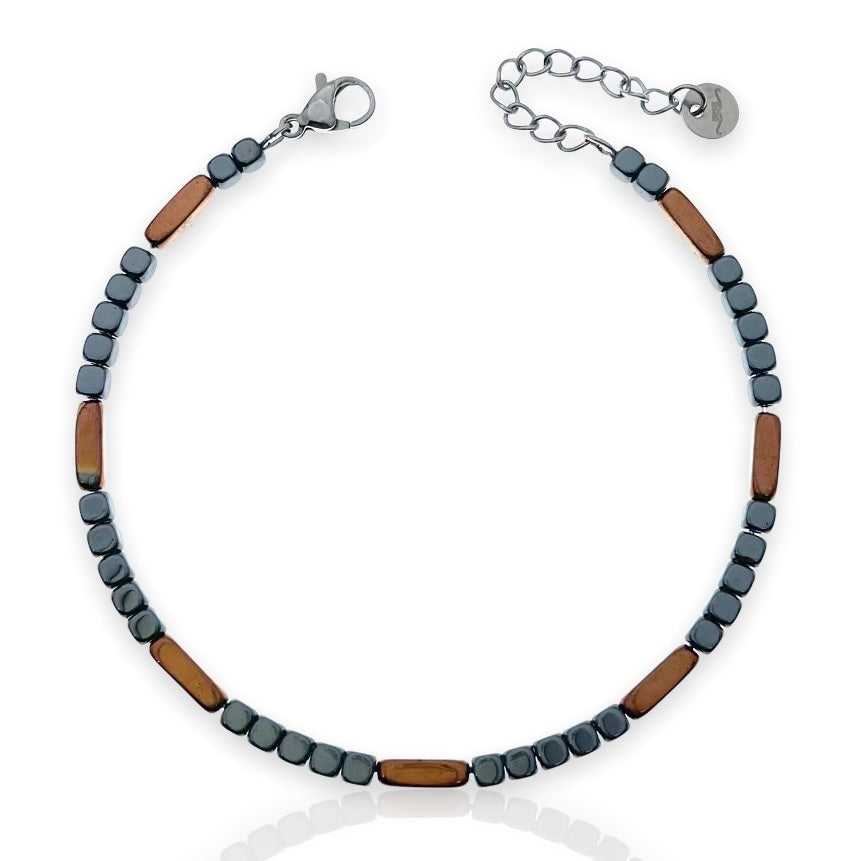 Soda - Bracciale Uomo ematite 4 mm
