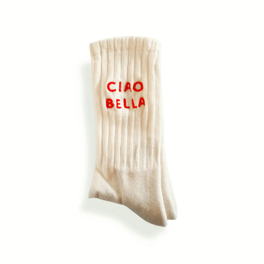SODA STUDIO - Ciao bella terry sock - Cream
