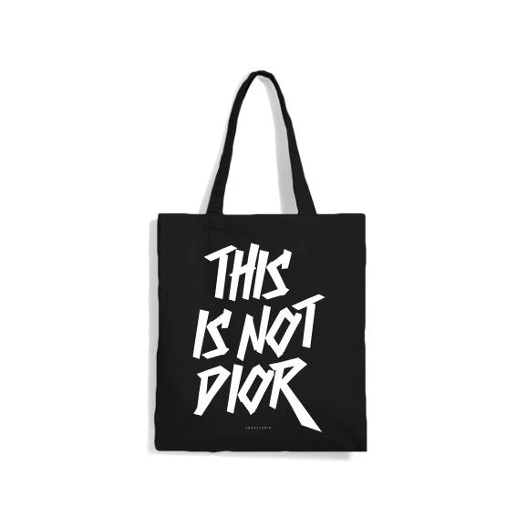 SODA - t-shirt + shopper this is not - nero