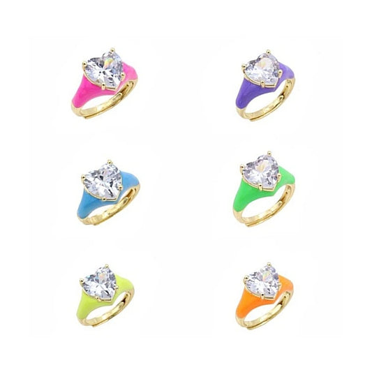 SODABIJOUX - Adjustable enamelled steel ring