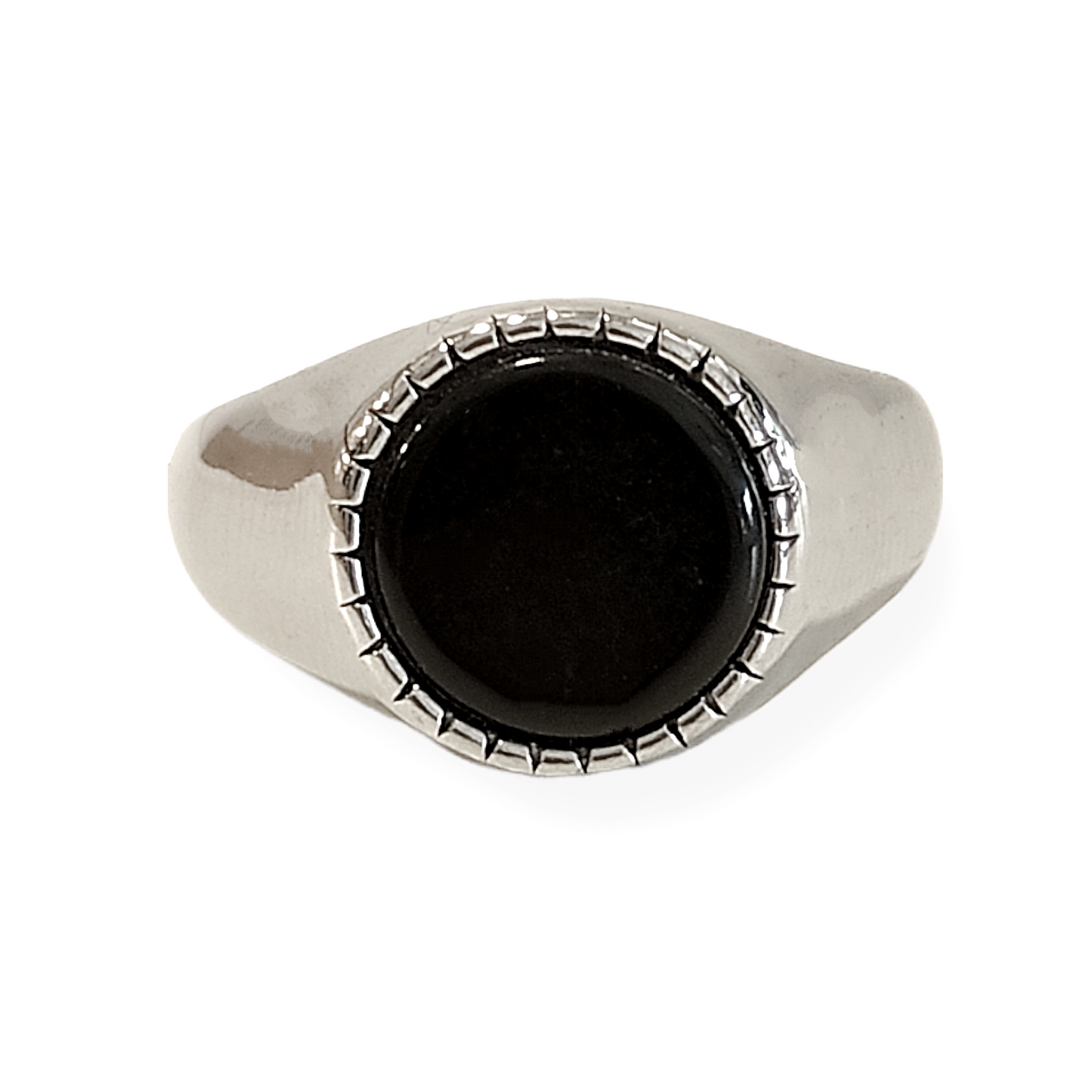 Soda - Anello Pietra tonda - nero