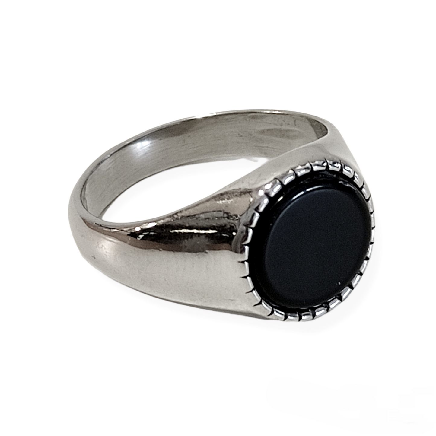 Soda - Anello Pietra tonda - nero