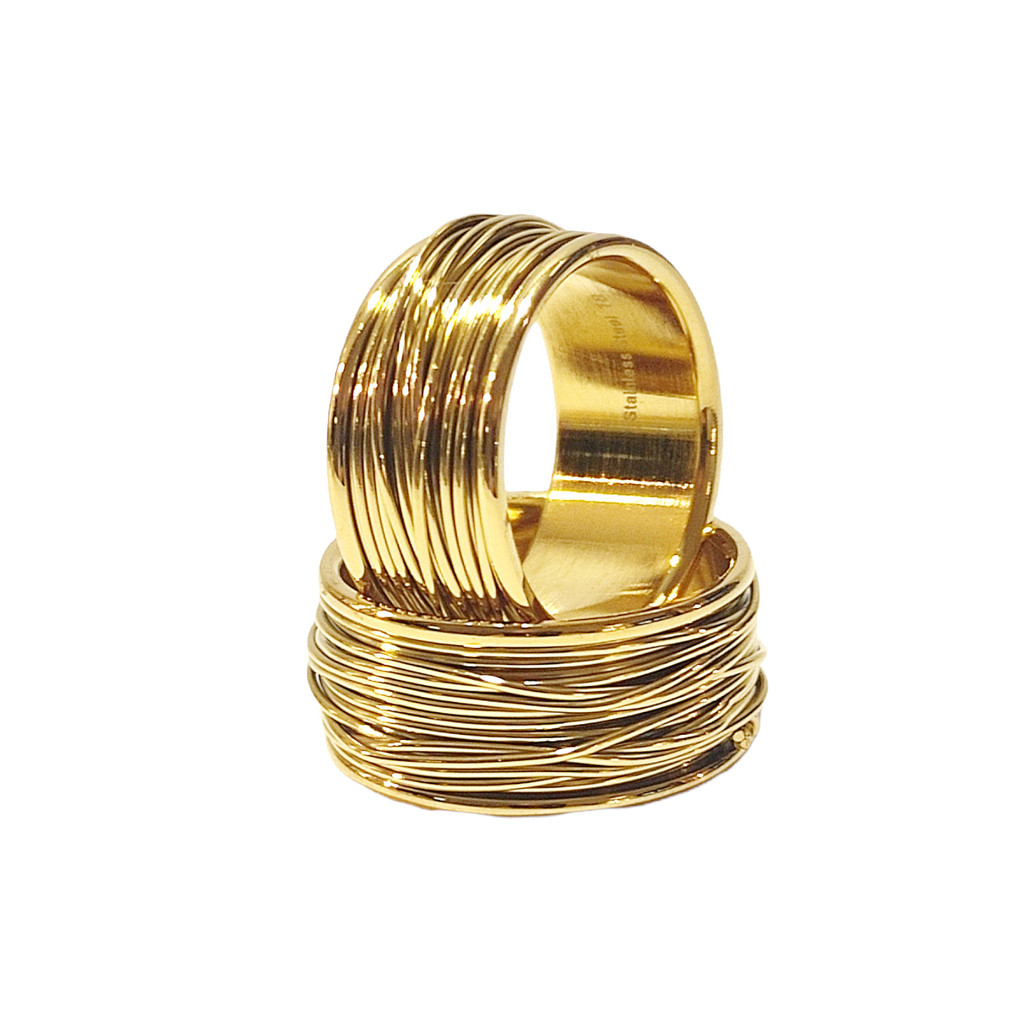 Soda - Anello filo intrecciato in oro