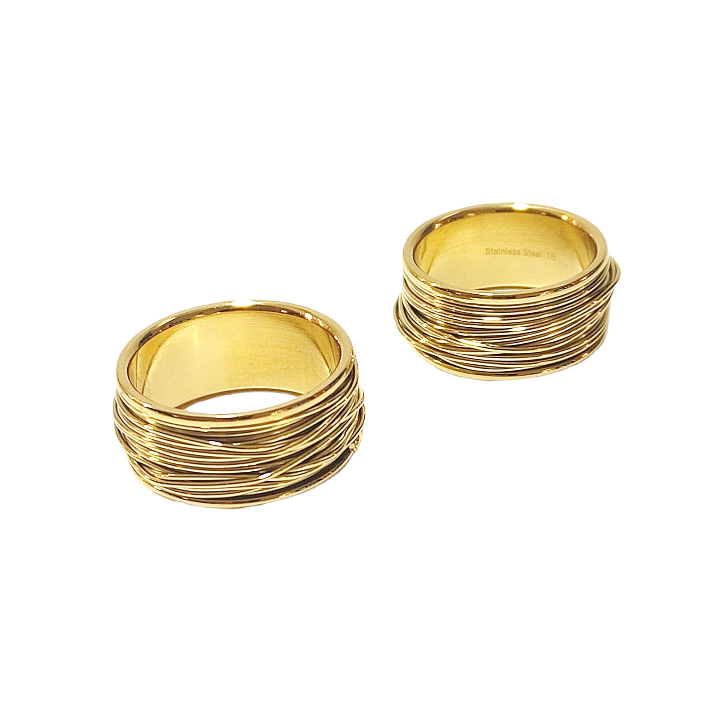 Soda - Anello filo intrecciato in oro