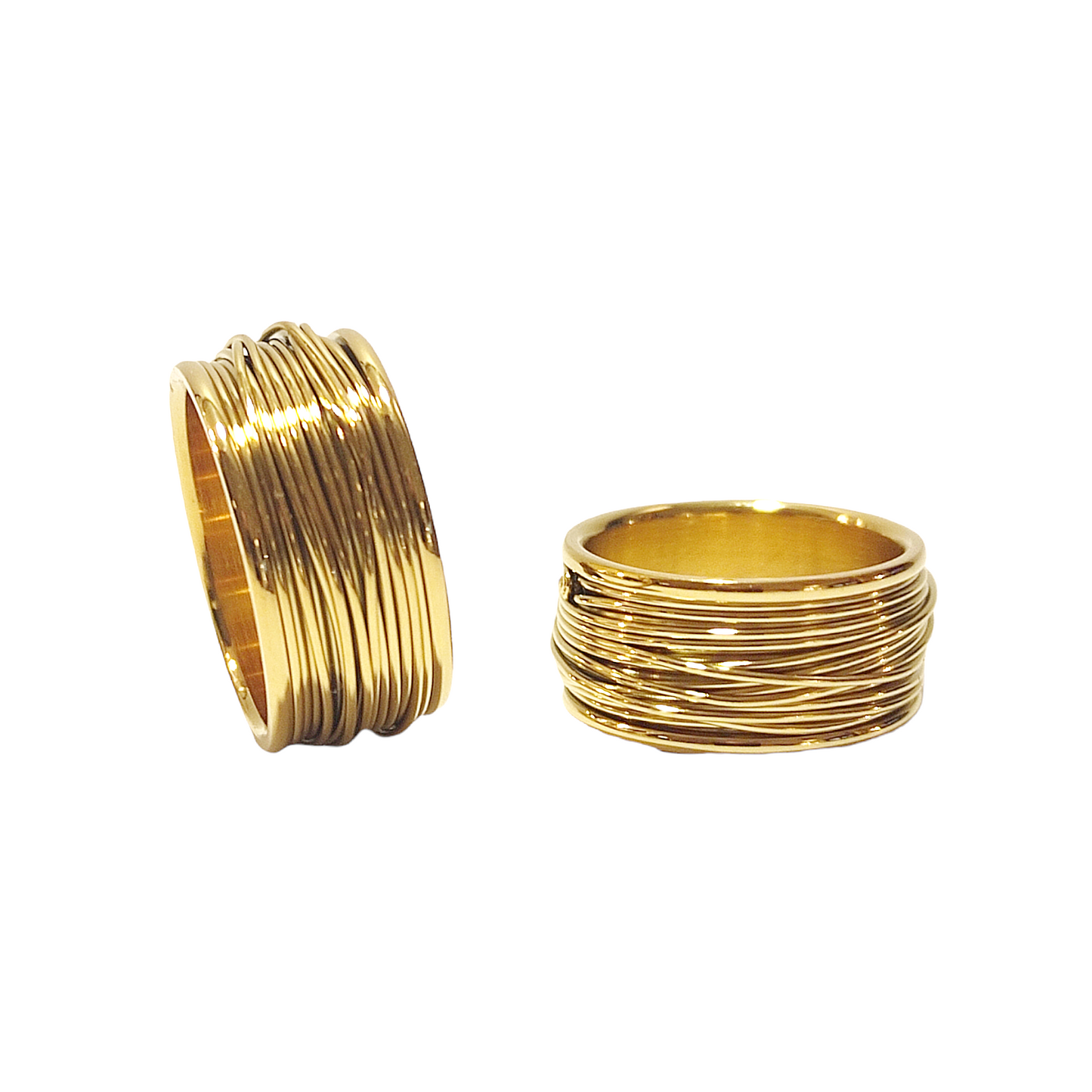 Soda - Anello filo intrecciato in oro