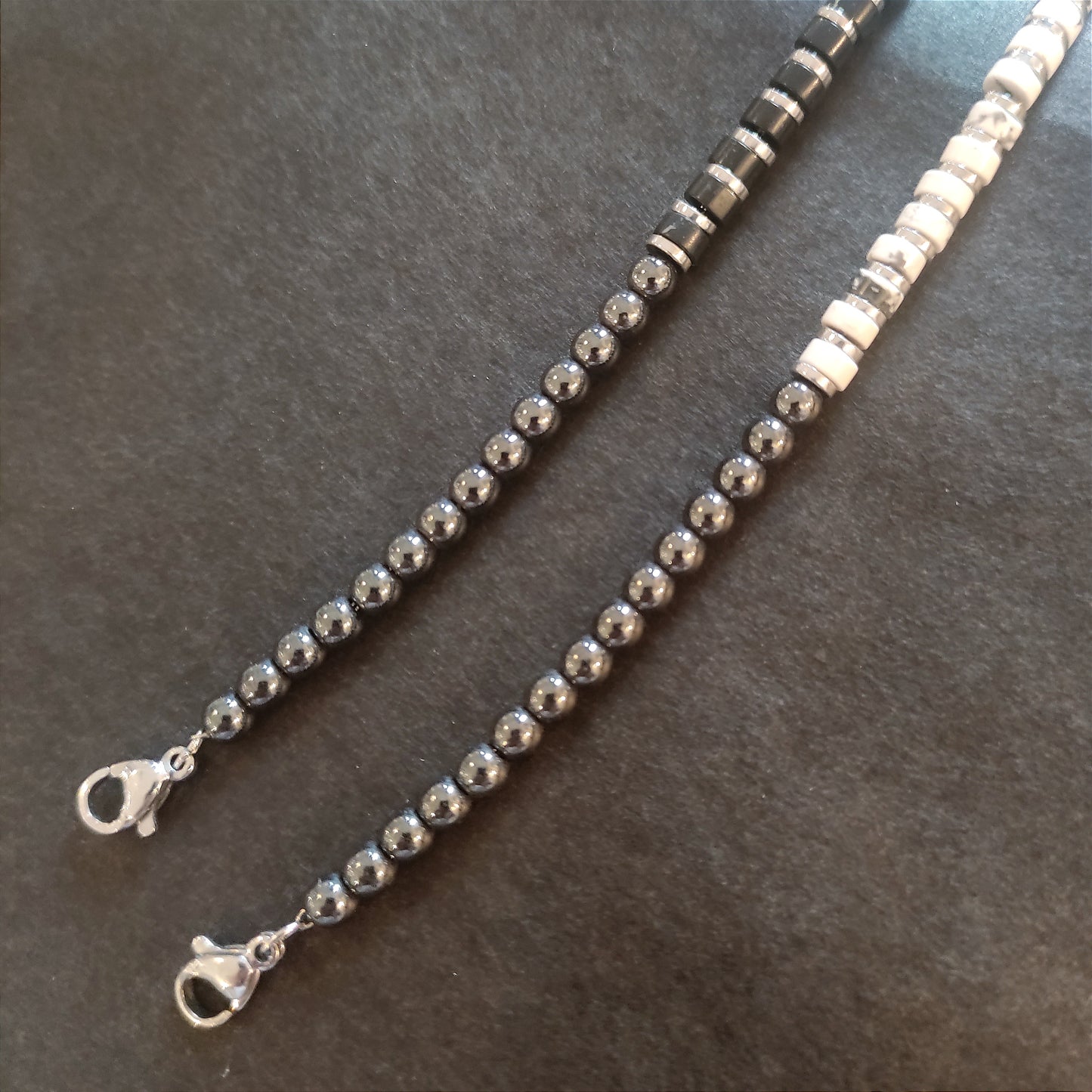 SODA - Bracciale Uomo ematite e pietre dure 6 mm