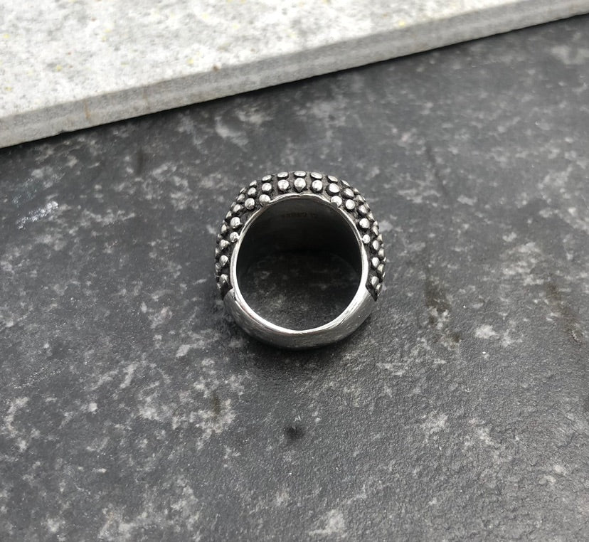 SODA - Anello puntinato onice nero
