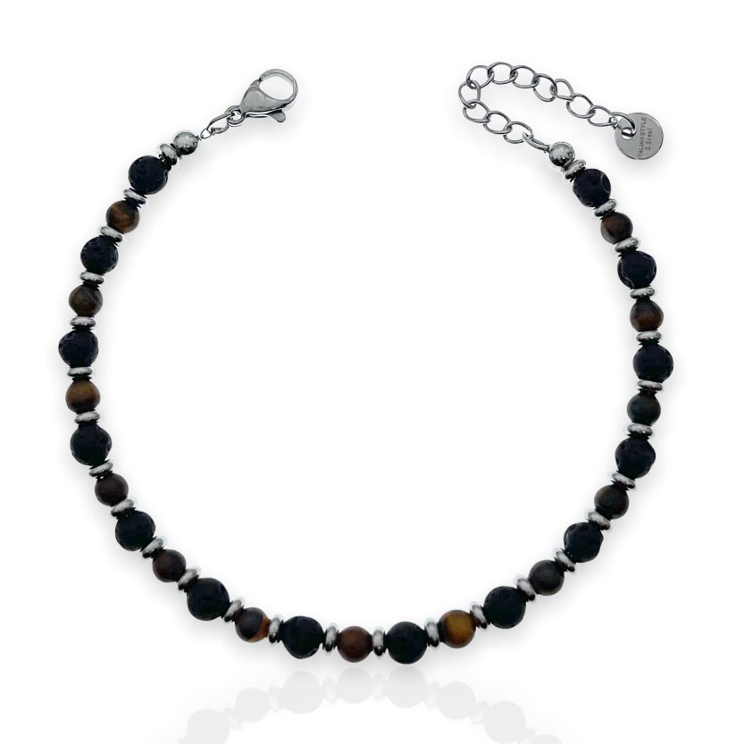 Soda - Bracciale Uomo pietre dure 4 mm