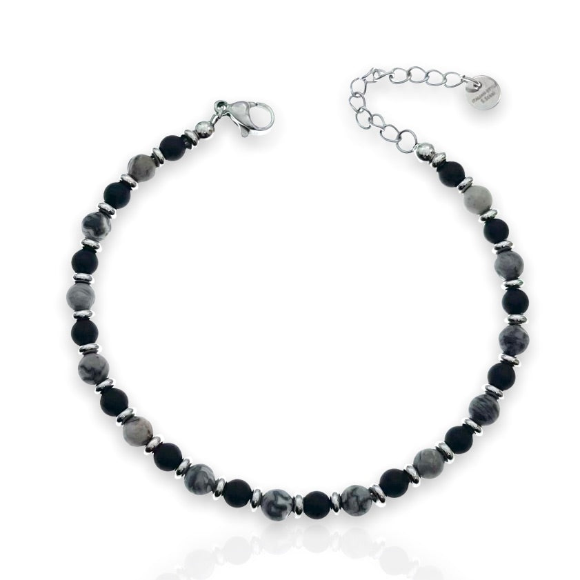Soda - Bracciale Uomo pietre dure 4 mm