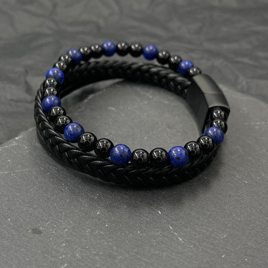 SODA - Four-strand men's bracelet - Blue