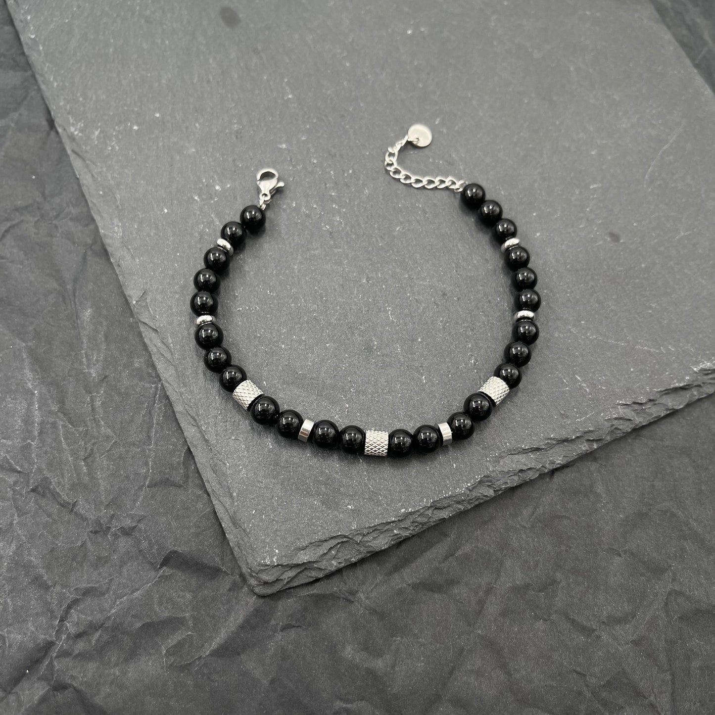 Soda - Bracciale Uomo pietre dure e acciaio 6 mm