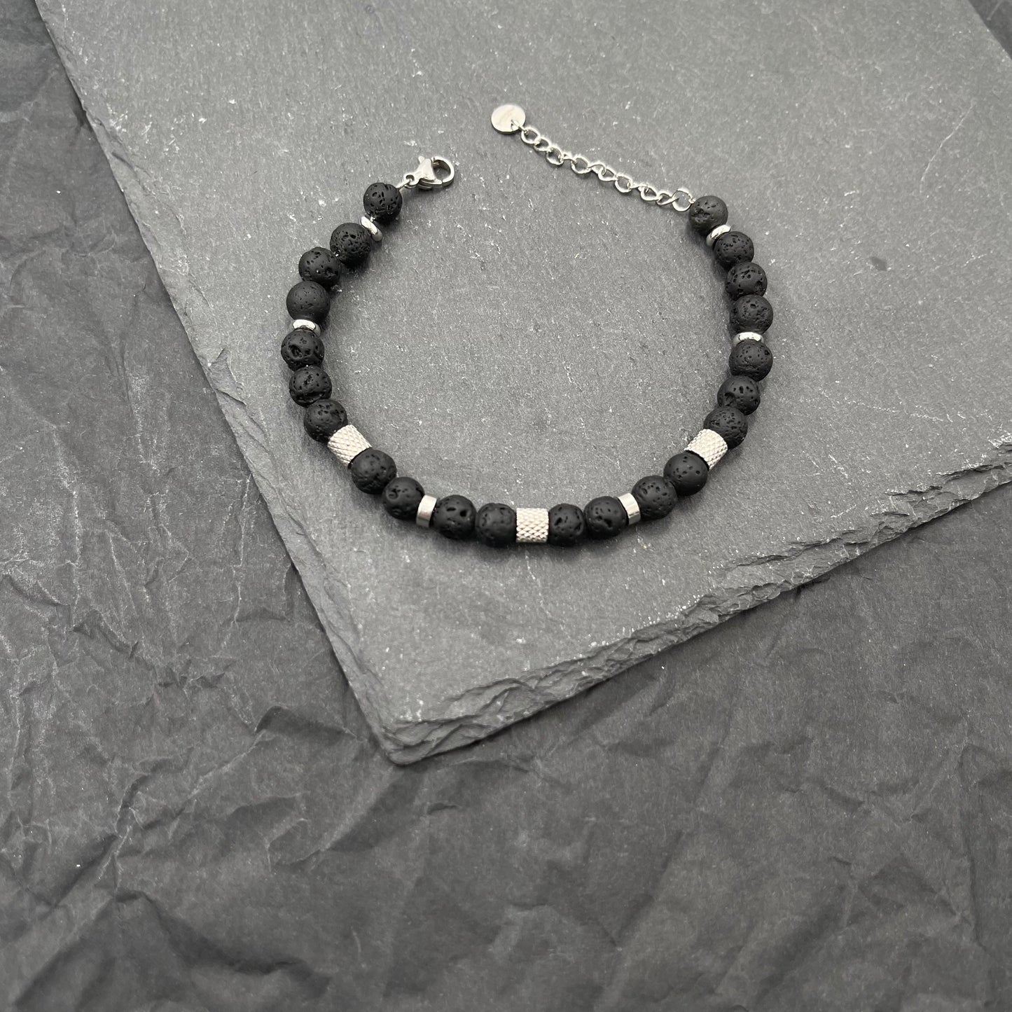 Soda - Bracciale Uomo pietre dure e acciaio 6 mm