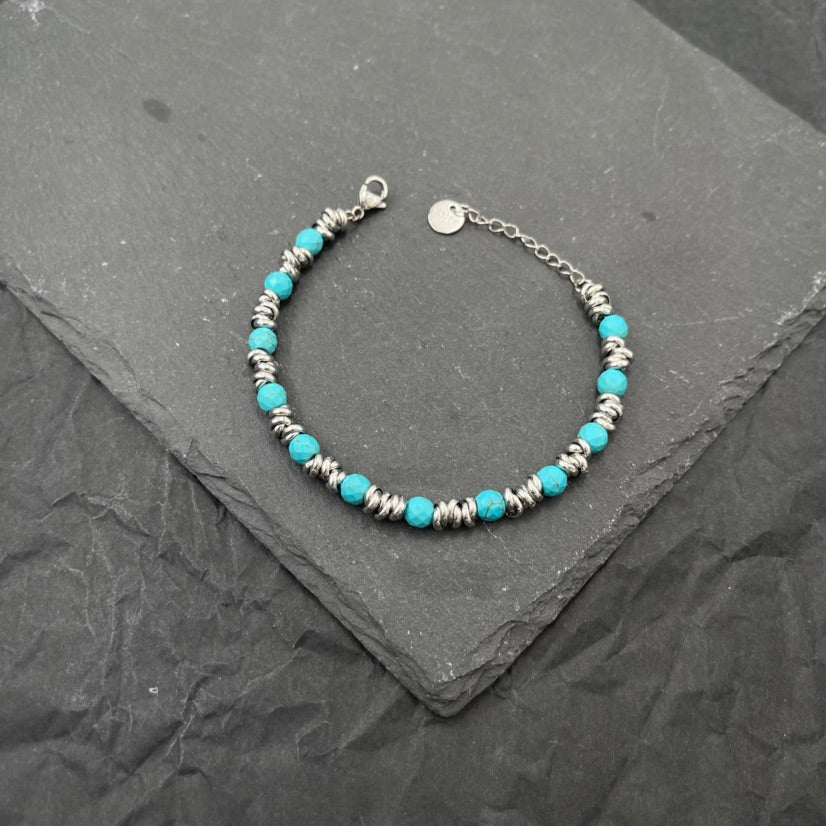 SODA - Bracciale Uomo pietre dure e acciaio 6 mm